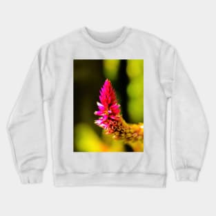 Flamingo feathers blossom in purple white Crewneck Sweatshirt